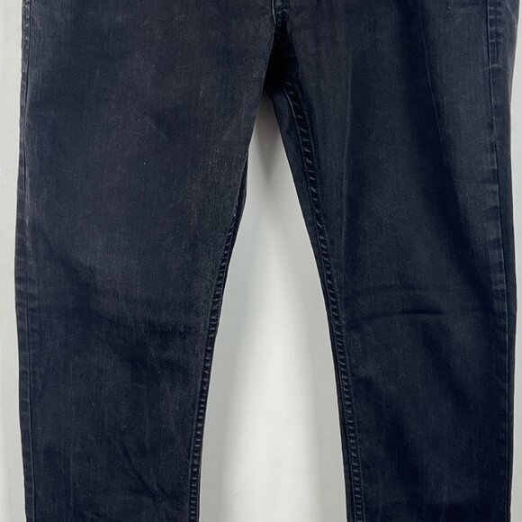 Calvin Klein Slim Jeans Size 33 Black Inseam 32in Rise 10in Stretch 5 Pocket - Picture 3 of 9